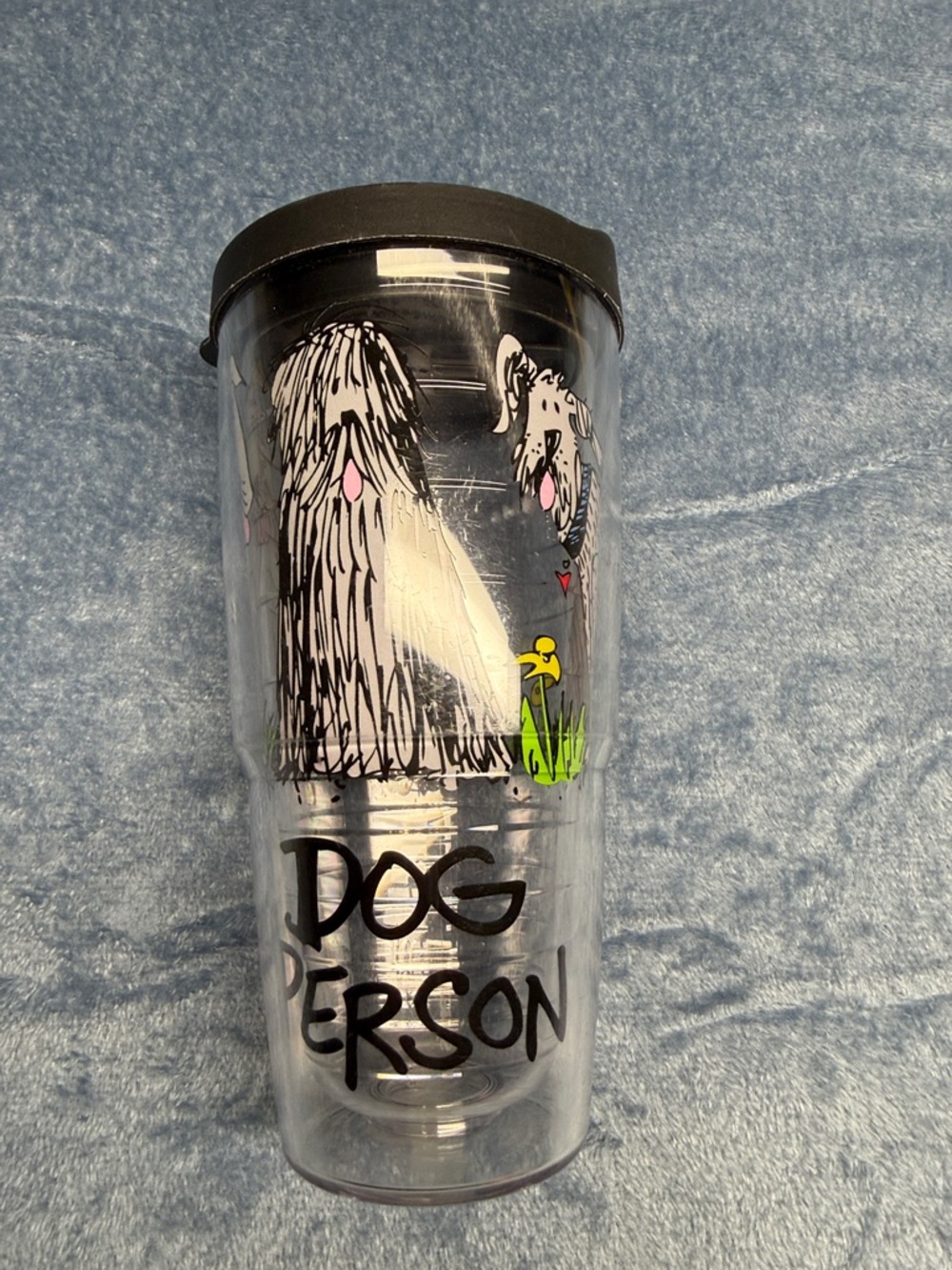 Dog Person Travel Tumbler - Clear with Black Lid
